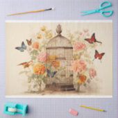 Tuin Serenade: Vogelkooi Decoupage Tissuepapier (Craft)