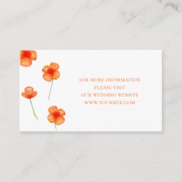 Tuin sinaasappels bloemen. Eenvoudige huwelijksdet Informatiekaartje