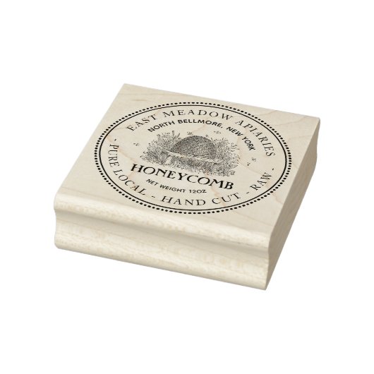 Tuin Skep Hive Hand Cut Honeycomb Stamp Rubberstempel (Stempel)