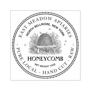Tuin Skep Hive Hand Cut Honeycomb Stamp Rubberstempel