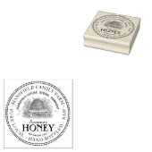 Tuin Skep Hive Zomer Honing Stamp Rubberstempel (Gestempeld)