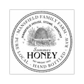 Tuin Skep Hive Zomer Honing Stamp Rubberstempel (Afrduk)