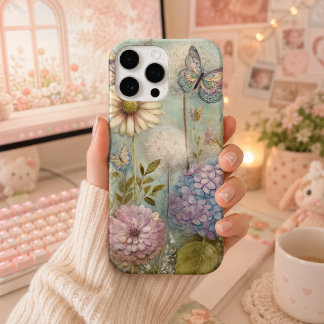 Tuin Spreuken met Hydrangea en Paardenbloem Tovera iPhone 16 Pro Max Hoesje