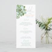 Tuin Succulent Vrijgezellenfeest Menu (Staand voorkant)