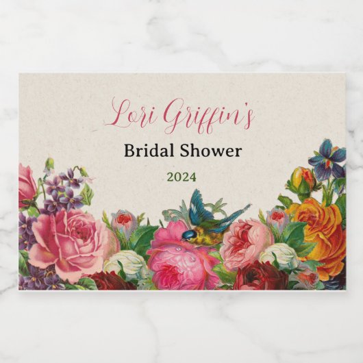 Tuin Thema Mini Wijnflesetiketten Sparkling Wijnetiket (Enkel label)