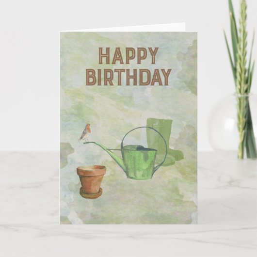Tuin thema verjaardagskaart kaart (Voorkant)