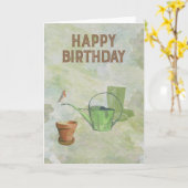 Tuin thema verjaardagskaart kaart (Gele Bloem)