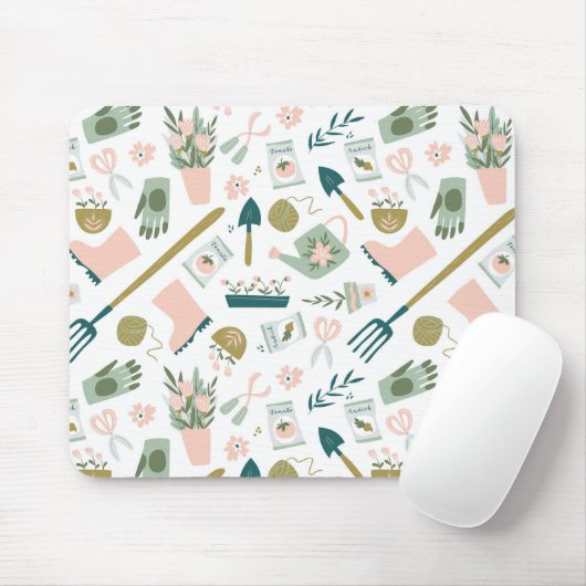 Tuin tijd Mousepad Muismat (Met muis)