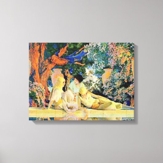 Tuin van Allah door Maxfield Parrish Canvas Afdruk (Voorkant)