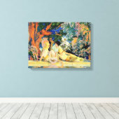 Tuin van Allah door Maxfield Parrish Canvas Afdruk (Insitu (Houten vloer))