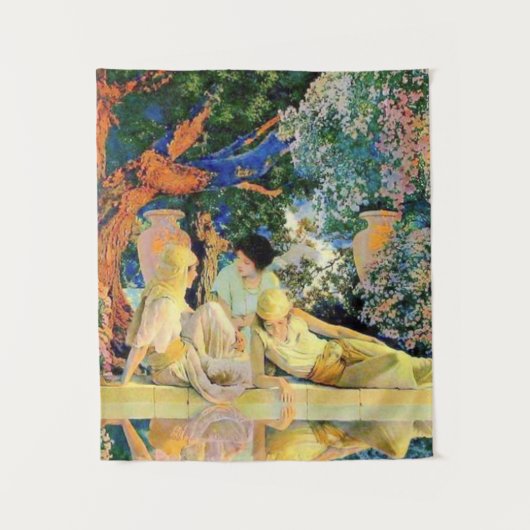 Tuin van Allah door Maxfield Parrish Wandkleed (Voorkant)