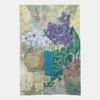 Tuin van bloemen theedoek
