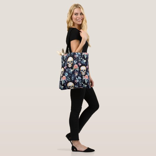 Tuin van Botten Herbruikbare Canvas tas Schedels e (Op model)