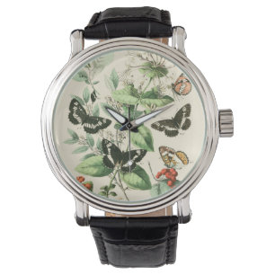 Tuin van Butterflies en Flowers Horloge