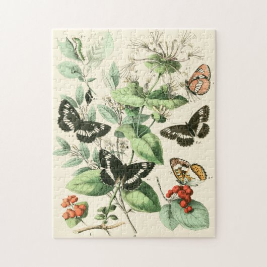 Tuin van Butterflies en Flowers Legpuzzel (Verticaal)