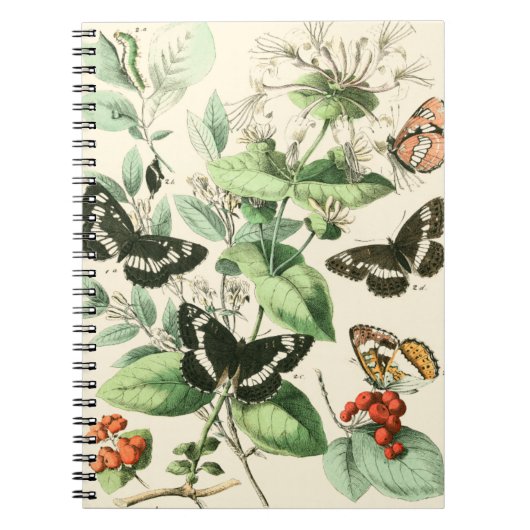 Tuin van Butterflies en Flowers Notitieboek (Voorkant)
