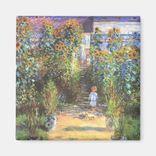 Tuin van de artiest te Vetheuil - Claude Monet Magneet