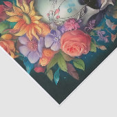 Tuin van de Doden, Schedel & Bloemenkroon Tissuepapier (Detail)