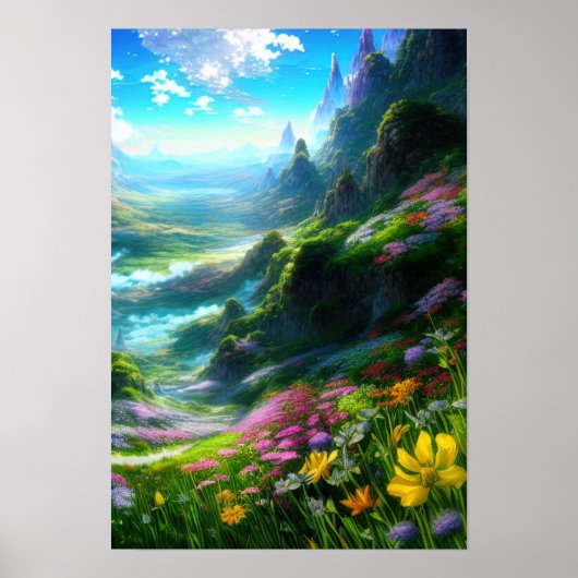 Tuin van de Enchanted Mountain Poster (Voorkant)