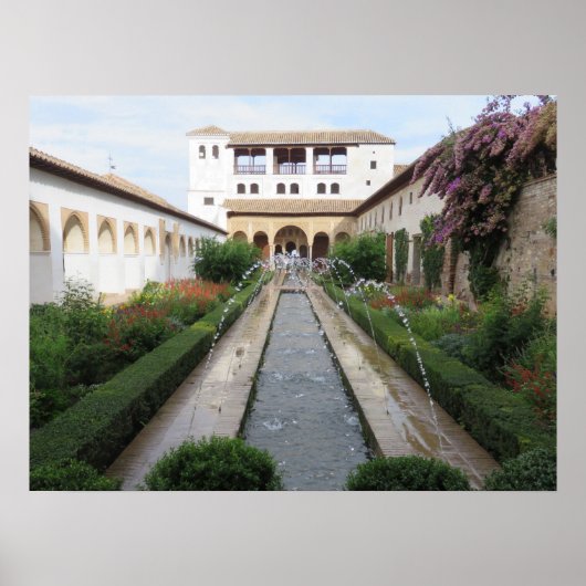 Tuin van de Generalife, Alhambra, Spanje - Poster (Voorkant)