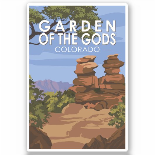 Tuin van de Gods Colorado  Sticker (Voorkant)