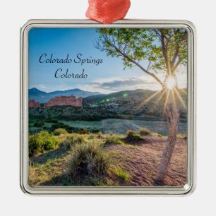 Tuin van de Gods Tree Sunburst Square Ornament