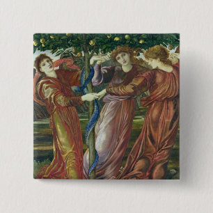 Tuin van de Hesperides, 1869-73 Vierkante Button 5,1 Cm