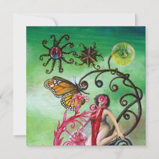 TUIN VAN DE MELISSA 2, rood, roze paars Kaart (Voorkant)