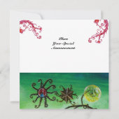 TUIN VAN DE MELISSA 2, Wit, Fuchsia Kaart (Achterkant)