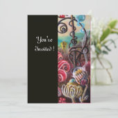 TUIN VAN DE MELISSA 2, Zwart, Wit, Fuchsia Kaart (Staand voorkant)