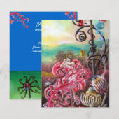 TUIN VAN DE MELISSA, helderrood ,roze blauw Kaart (Voorkant / Achterkant)