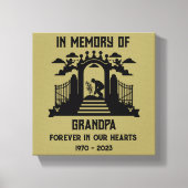 Tuin van de nagedachtenis Funeral Canvas Afdruk (Voorkant)