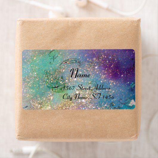 TUIN VAN DE VERLOREN SCHADUWEN,.blauw groen Etiket (Insitu)