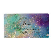 TUIN VAN DE VERLOREN SCHADUWEN,.blauw groen Etiket (Voorkant)