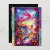 TUIN VAN DE VERLOREN SCHADUWEN Mystieke trap Uitnodiging Briefkaart (Voorkant / Achterkant)