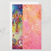 TUIN VAN DE VERLOREN SCHADUWEN ,roze gouden sprank Briefpapier (Voorkant / Achterkant)