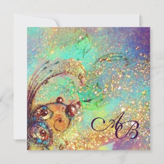 TUIN VAN DE VERLOREN SCHADUWEN / VLINDER MONOGRAM AANKONDIGING (Achterkant)