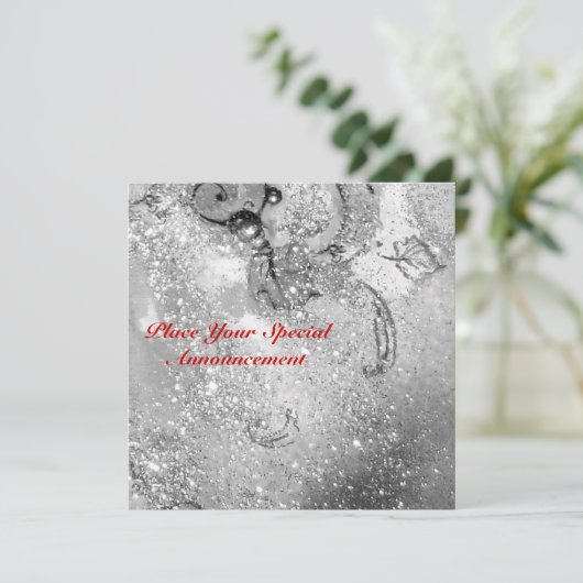 TUIN VAN DE VERLOREN SCHADUWEN / VLINDER-MONOGRAM AANKONDIGING (Staand voorkant)