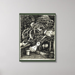 Tuin van de waanzin canvas afdruk