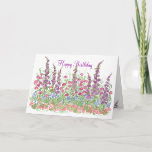 Tuin van de Waterverf van de Verjaardag van de Kaart