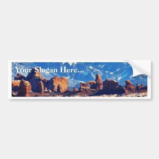 Tuin van Eden in Arches National Park Bumpersticker (Voorkant)