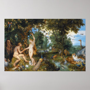 Tuin van Eden met de Herfst Poster
