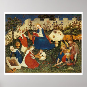 Tuin van Eden Middeleeuwse kunst Poster