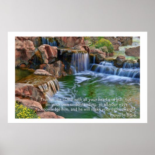 Tuin van Eden Proverbs 3:5-6 Poster (Voorkant)