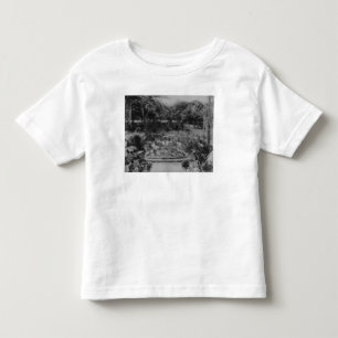 Tuin van een voorstedelijke Villa Kinder Shirts