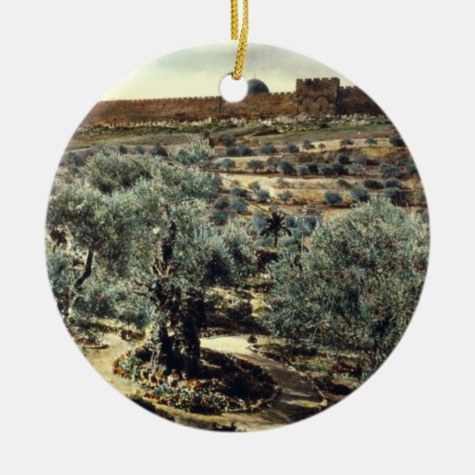 tuin van Gethsemane Jerusalem Israël Keramisch Ornament (Voorkant)