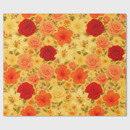 Tuin van Harmonie – Waterverf Bloemenmix Cadeaupapier