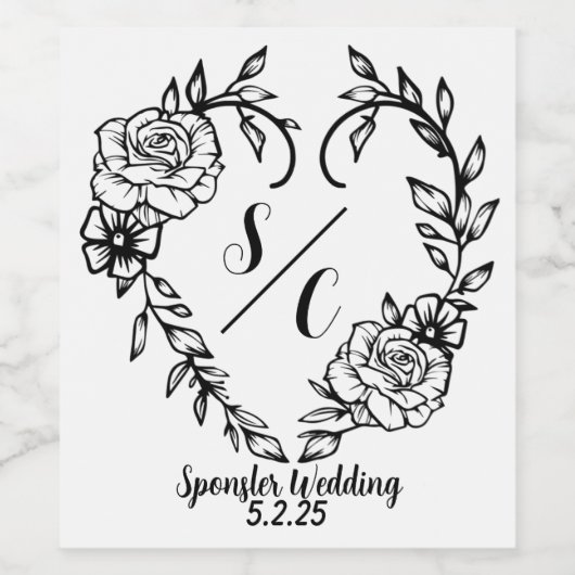 Tuin van het hart wijn etiket (Enkel label)