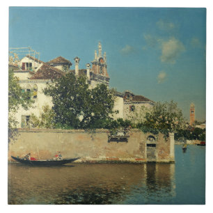 Tuin van het Palazzo Vendramin in Venetië Tegeltje