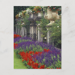 Tuin van het Paleis Mirabell, Salzburg, Oostenrijk Briefkaart